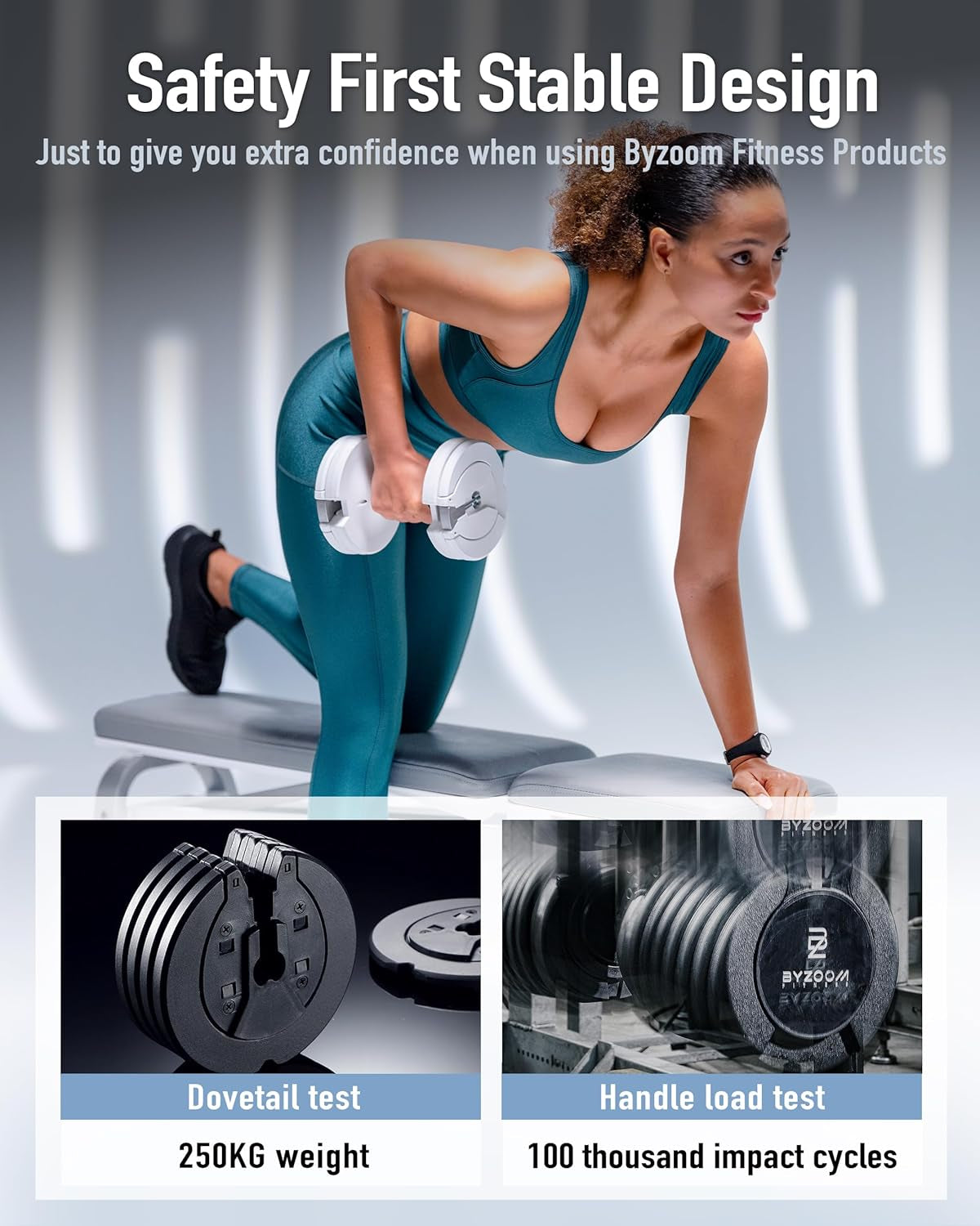 Adjustable Dumbbell - 12.5/25 lbs Single Unit or Set of 2 - 5-in-1 Adjustable Weights for Home Gym and Strength Training, Available in White or Black